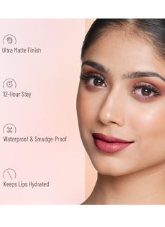 Swiss Beauty Swiss Beauty Matte Long Lasting Crayon Lipstick Ash Red 3.5G  - Image 3