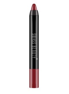 Swiss Beauty Swiss Beauty Matte Long Lasting Crayon Lipstick Ash Red 3.5G  - Image 1