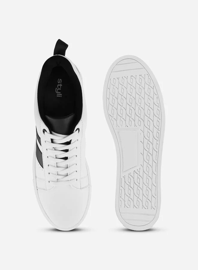 Styli Color Block Lace Up Sneakers