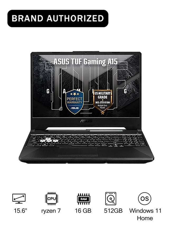 ASUS TUF Gaming A15 Laptop With 15.6-Inch Display, AMD Ryzen 7 8845HS Processor/16GB RAM/512GB SSD/Windows 11 Home/NVIDIA GeForce RTX 3050 Arabic Graphite Black - Image 1