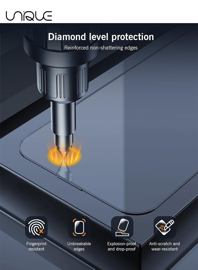 Unique 2 Pack Anti Blue Light Screen Protector for iPhone 15 Pro Max - Blue Light Blocking Tempered Glass Screen Cover - Full Coverage Protective Film - Image 3