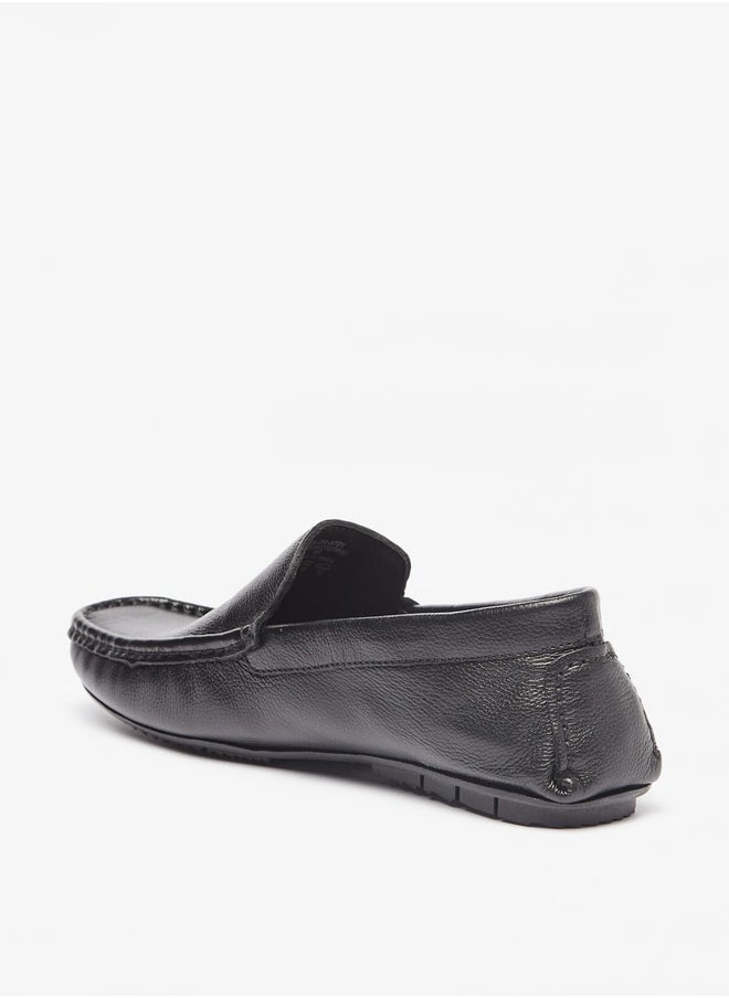 DUCHINI - Men's Solid Slip-On Moccasins - Image 1