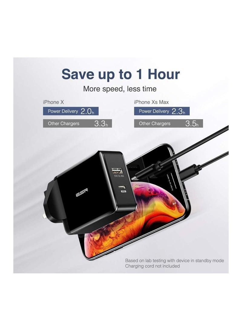 اي اس ار شاحن حائط ESR 30W A+C (18W PD، 12W USB) - Image 2