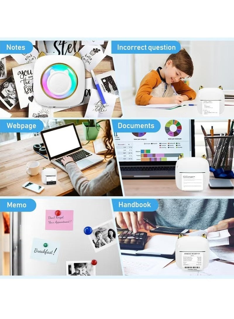 NIBEMINENT 5 Rolls mini printer paper,for Inkless Mini Pocket Printer,Portable Thermal Printer, Sticker Printer Paper,Including 5 rolls of adhesive thermal Paper for Photo Journal Notes Memo, 57x25mm - Image 3