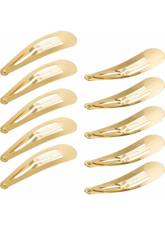 Hotop 50 Pack Snap Hair Clips Hair Barrettes for Kids, Girls and Women, 50 mm (Gold) - Image 1