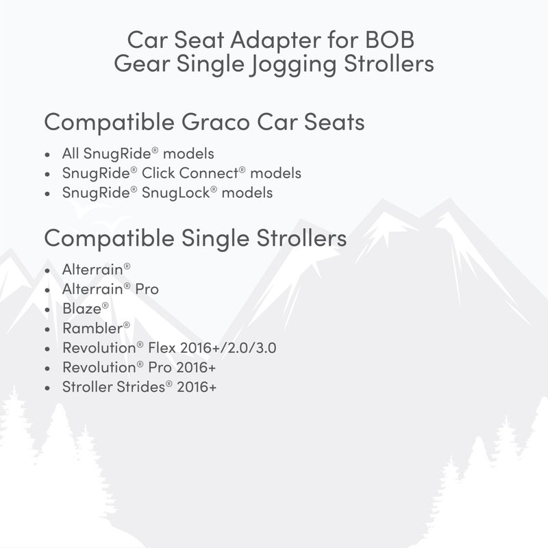 BOB GearÂ® Single Jogging Stroller Adapter for GracoÂ® Infant Car Seats - Image 2
