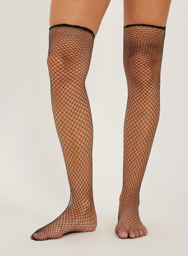 Styli Fishnet High Knee Stockings  - Image 1