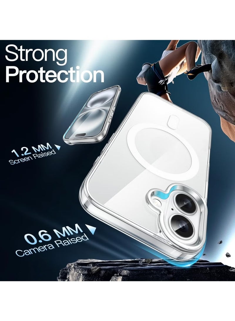 TIGER Magnetic Crystal Clear Case for iPhone 16 Plus – Slim, Shockproof, Scratch-Resistant Protection with Strong Magnetic Grip. - Image 5