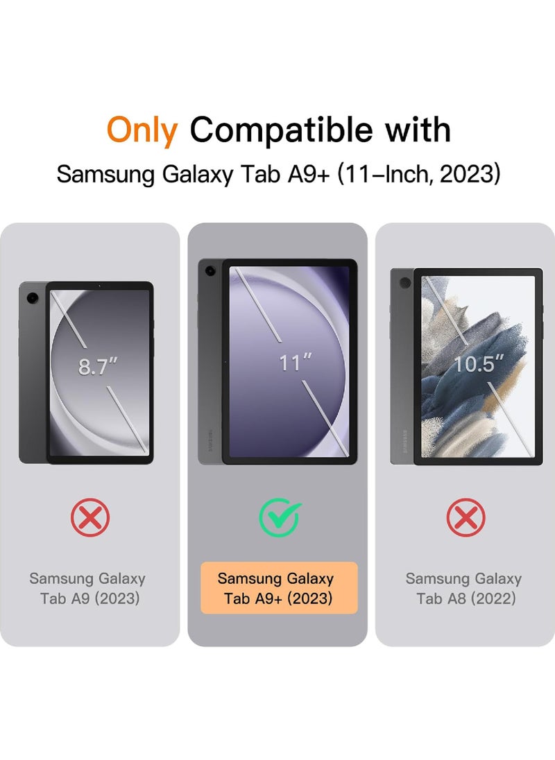 Rock Pow - Case for Samsung Galaxy Tab A9+ / A9 Plus 11-Inch 2023 Soft TPU Tri-Fold Stand Protective Tablet Cover Auto Wake/Sleep - Image 1
