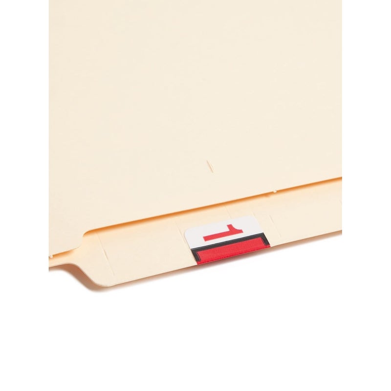 Smead BCCRN Bar-Style Color-Coded Numeric Label, 1, Label Roll, Red, 500 Labels per Roll (67371) - Image 4