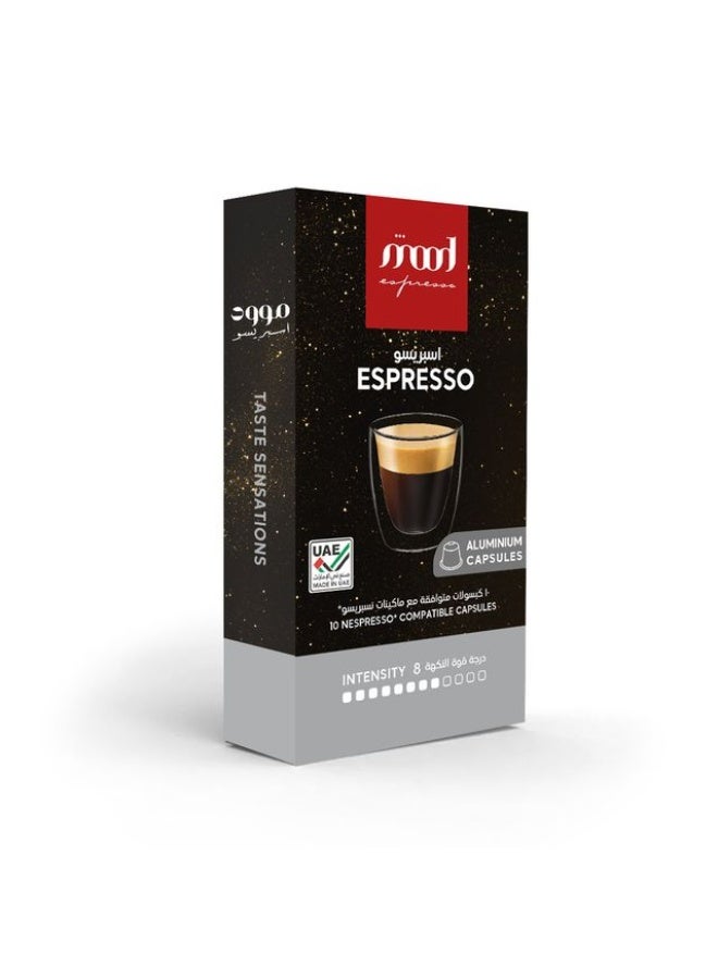 Nespresso Compatible Aluminium Coffee Capsules, 55g (10 Capsules)