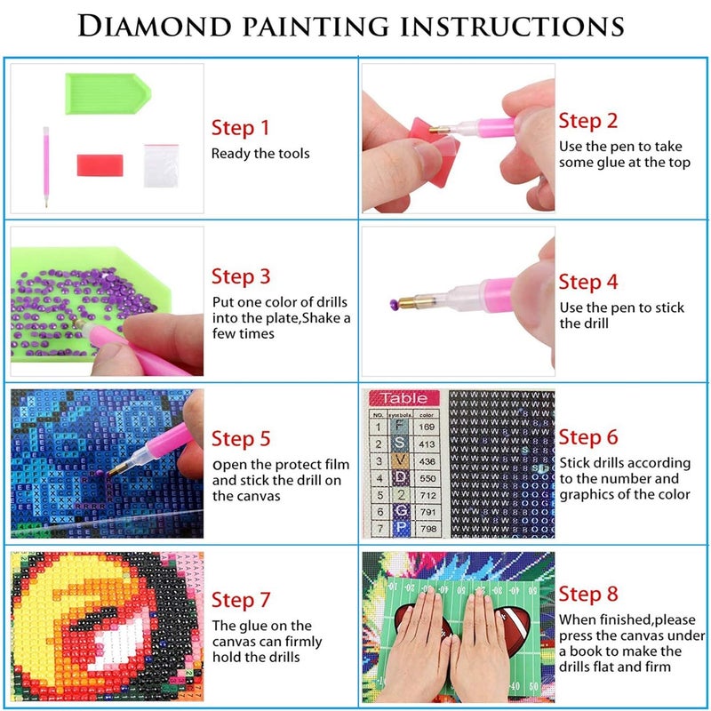 STORE 2508 Store2508 DIY 5D Diamond Painting Kit for Adults Kids Full Drill Round Diamond Crystal Gem Art Cross Stitch Crystal Rhinestone Embroidery Home Wall Decor Gift12x16inch Sunset Boat Scenary  - Image 5