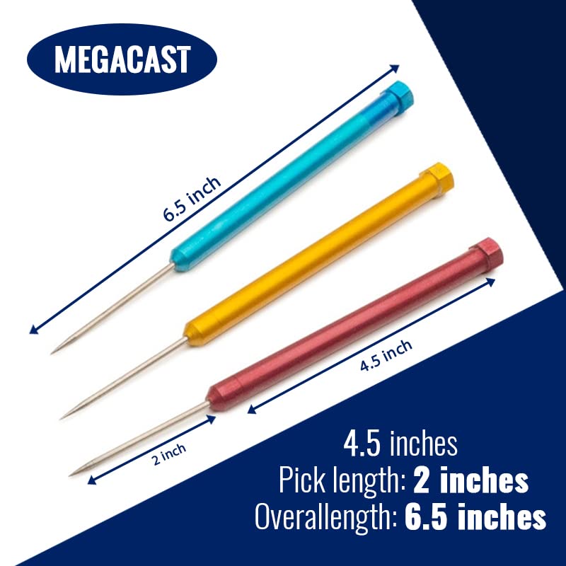 MegaCast MC Deluxe Titanium Soldering Pick Set, Set of 3, 6-1/2 Inches - Image 3