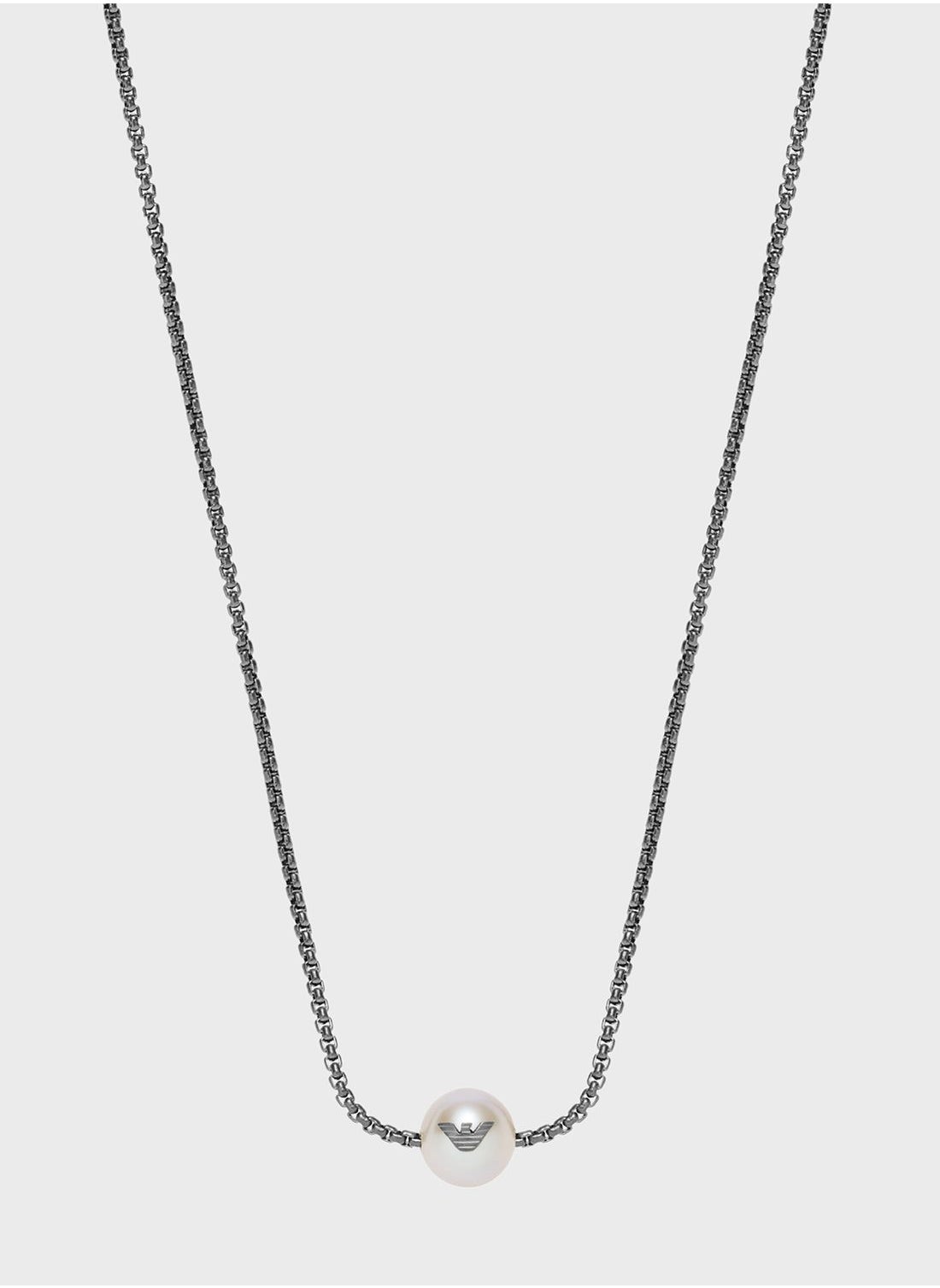 Buy Emporio Armani Silver Egs2806060 Pearl Pendant Necklace for