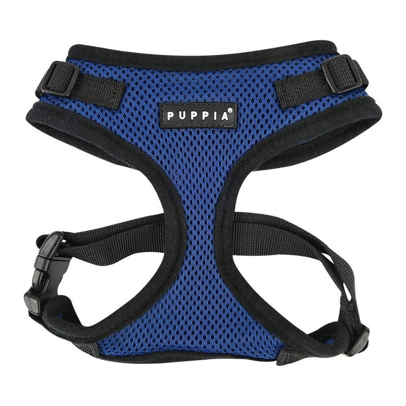 Puppia Authentic RiteFit Harness with Adjustable Neck, Small, Royal Blue - Image 1