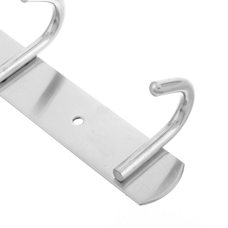 Stainless Steel Towel Hook Rack Wall Mounted 5 Hooks Heavy Duty For Bathroom - Image 4