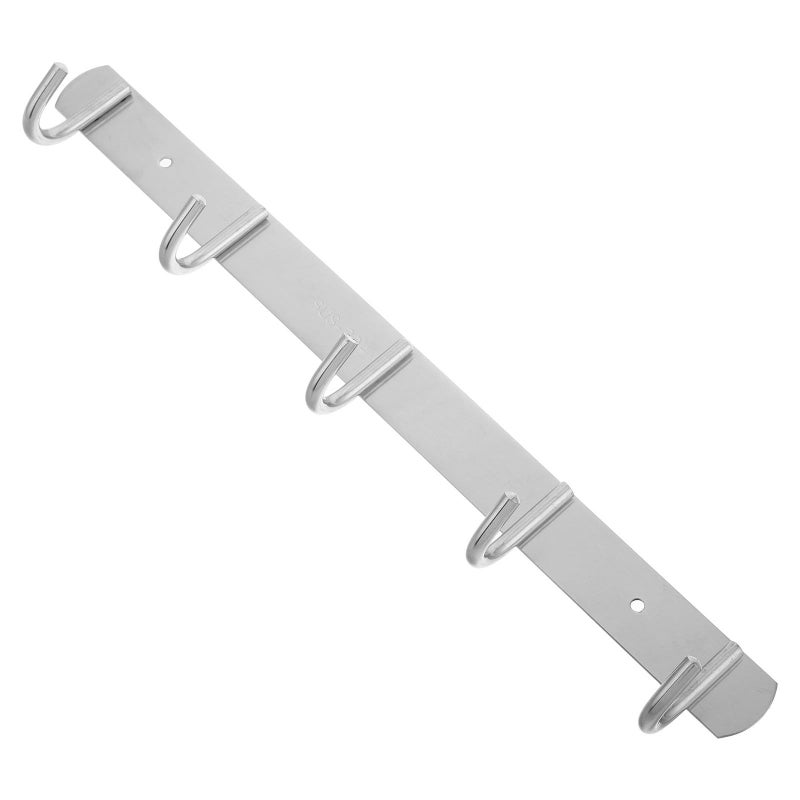 Stainless Steel Towel Hook Rack Wall Mounted 5 Hooks Heavy Duty For Bathroom - Image 2