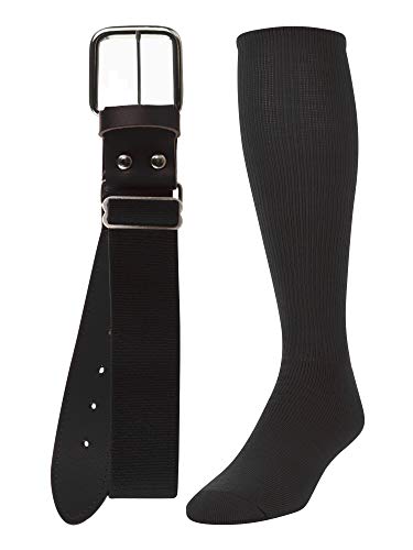TCK Baseball/Softball Adult Belt & Socks Combo Set (Black, Medium) - Black,Medium - Image 4