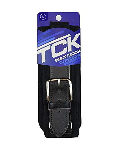 TCK Baseball/Softball Adult Belt & Socks Combo Set (Black, Medium) - Black,Medium - Image 2