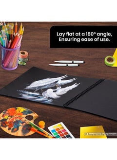 Lakeer Lakeer Black Sketchbook - A3 Size|250 GSM-25 Sheets, for Sketching, Drawing, Panting, etc  - Image 5