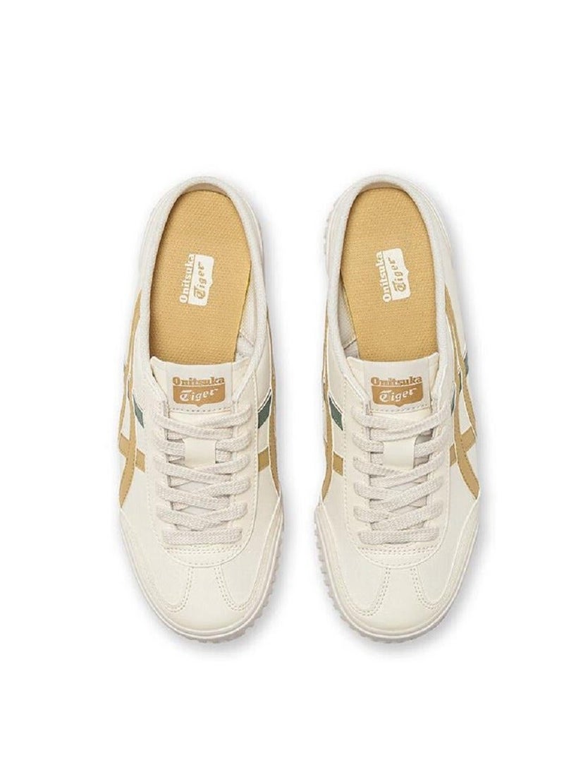 Onitsuka Tiger Sabot Slip-On Athletic Sandals - Brown/Green for Men/Women/Students - Image 2