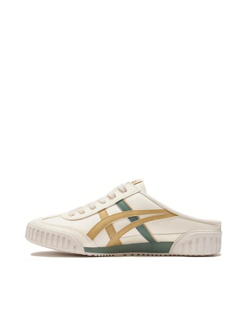 Onitsuka Tiger Sabot Slip-On Athletic Sandals - Brown/Green for Men/Women/Students - Image 1