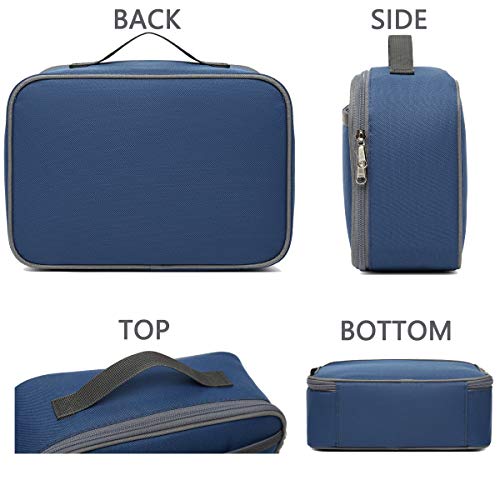 FlowFly Kids Lunch box Insulated Soft Bag Mini Cooler Back to School Thermal Meal Tote Kit for Girls, Boys,Cyan - Image 4