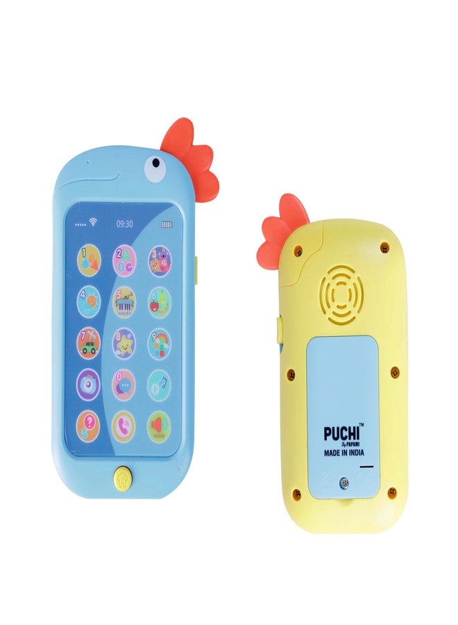 لعبة PUCHI Kids التعليمية التفاعلية - هاتف ذكي موسيقي للأطفال مزود بأضواء وموسيقى، لعبة تعليمية تمثيلية للأطفال الرضع والصغار - Image 2