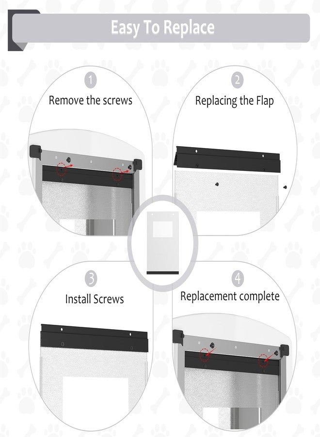 Decormax Pet Door Flap with Screws, Replacement Flap for Dog Doors and Cat Doors, Easy to Clean (Small) - Image 5