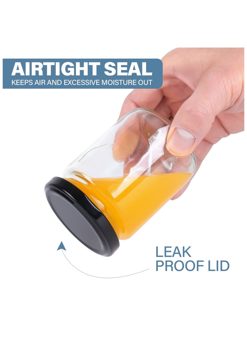 12 Pack 8 oz Clear Glass Jars with Airtight Lids - Image 3