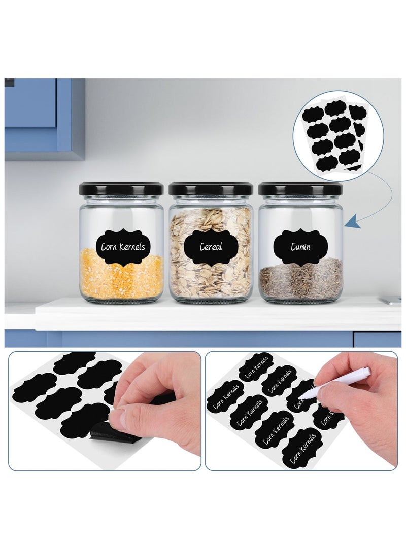12 Pack 8 oz Clear Glass Jars with Airtight Lids - Image 5