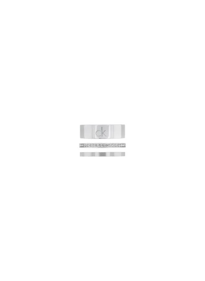 CALVIN KLEIN Brand Detailed Trio Rings Sets