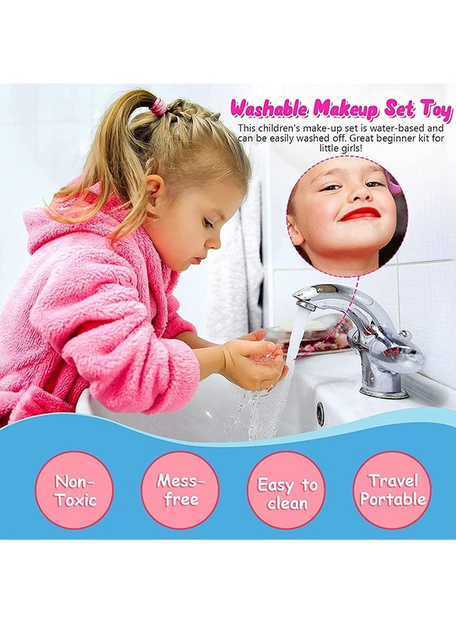 Girl Makeup Toy Set, Children's Cosmetics Toy, Princess Simulation Play House, Makeup Accessories, Dressing Toy, Star Portable Cosmetic Bag Set - Image 3