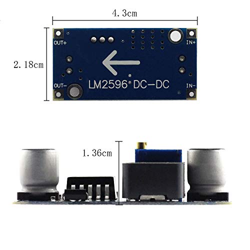 Maxmoral 2pcs DC-DC Buck Converter Power Module 3A Adjustable Step-Down LM2596 Voltage Regulator 24V to 12V 5V 3V - Image 4