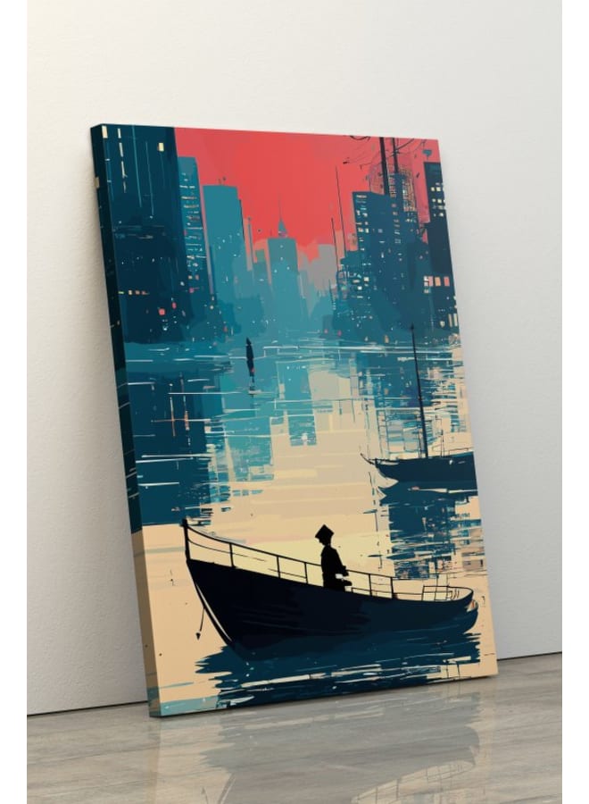 Home Gallery Old Fishing Village in japenese landscape Printed canvas wall art 120x80 - Image 3