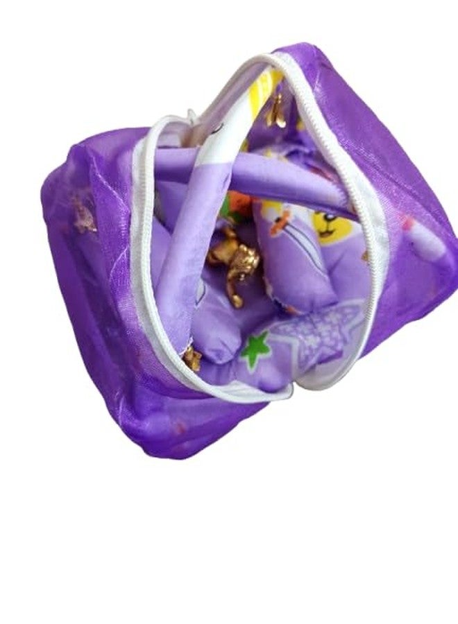 Laddu Gopal Kanha ji Mosquito (Machardani) Net Bed Cover, Machardani for Temple Deity Size- 2 to 6 (Purple) - Image 3