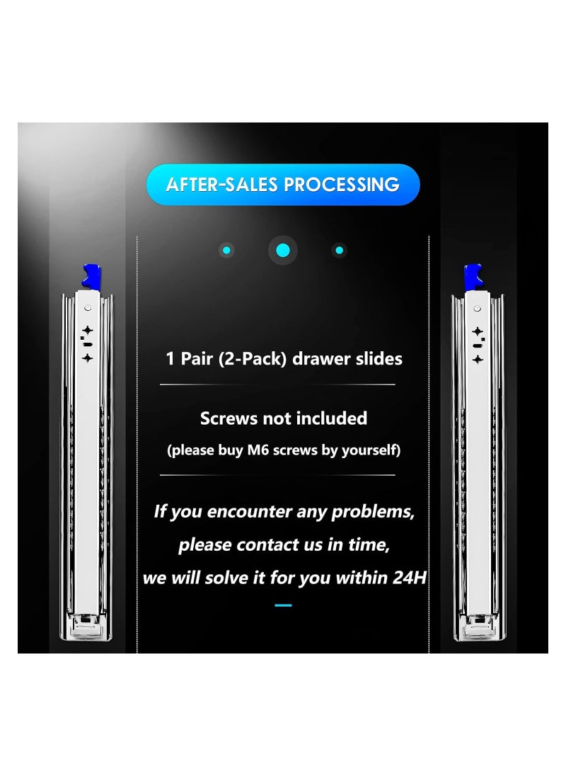 SYOSI - 1 Pair Heavy Duty Drawer Runners with Lock 120KG Load Capacity Locking Drawer Slide Industrial Strong Full Extension Draw Runner Ball Bearing Shelf Guide Rail Side Mount for Siding Out Storage - Image 1