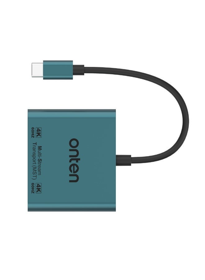 أونتن محول ONTEN OTN-9175B من USB-C إلى منفذي HDMI، محول شاشة مزدوجة بدقة 4K فائقة الوضوح، يدعم وضعَي العرض المتطابق والعرض الممتد، هيكل خفيف الوزن من سبائك الألومنيوم، تصميم سهل الاستخدام (التوصيل والتشغيل) لأجهزة الكمبيوتر المحمولة، وأجهزة MacBook، وأجهزة الكمبيوتر الشخصية، ومحطات العمل، والشاشات، وأجهزة التلفزيون، والعروض التقديمية، والألعاب، والترفيه المنزلي - Image 4