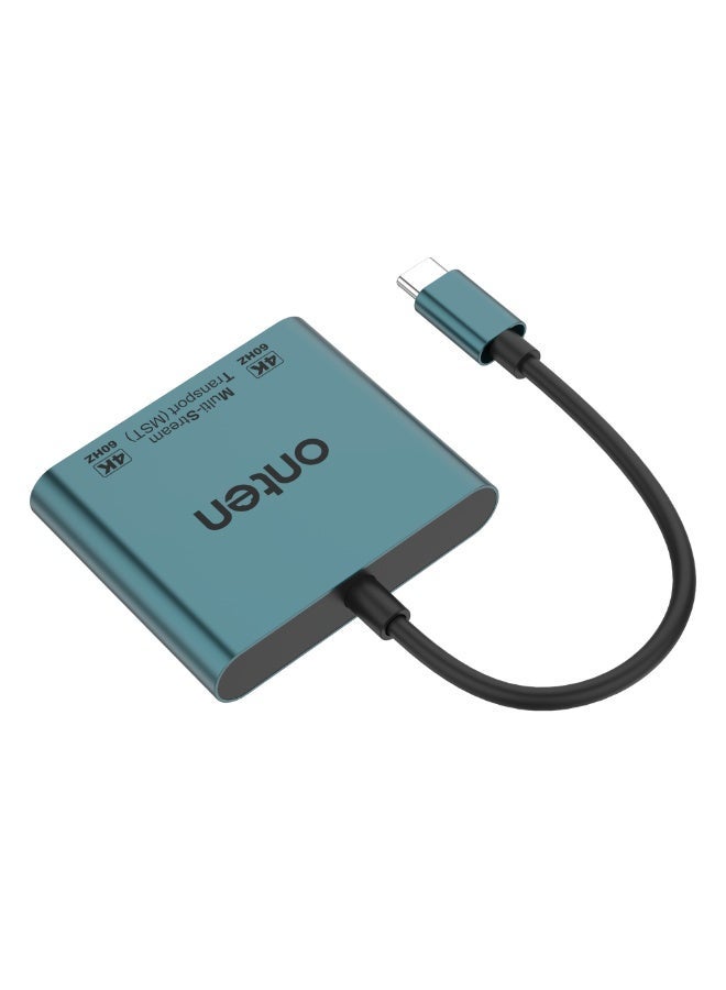 أونتن محول ONTEN OTN-9175B من USB-C إلى منفذي HDMI، محول شاشة مزدوجة بدقة 4K فائقة الوضوح، يدعم وضعَي العرض المتطابق والعرض الممتد، هيكل خفيف الوزن من سبائك الألومنيوم، تصميم سهل الاستخدام (التوصيل والتشغيل) لأجهزة الكمبيوتر المحمولة، وأجهزة MacBook، وأجهزة الكمبيوتر الشخصية، ومحطات العمل، والشاشات، وأجهزة التلفزيون، والعروض التقديمية، والألعاب، والترفيه المنزلي - Image 5