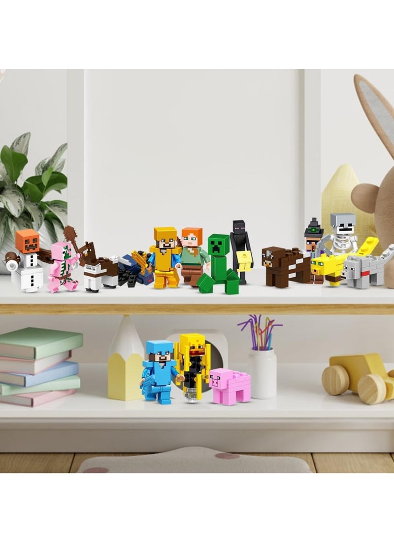 general Minecraft 16 mini figures, Minecraft figures, toy set, cupcake decoration, video game figure, gift for children, boys and girls - Image 5