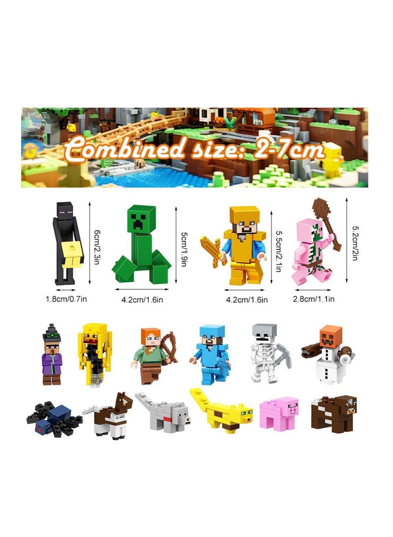 general Minecraft 16 mini figures, Minecraft figures, toy set, cupcake decoration, video game figure, gift for children, boys and girls - Image 2
