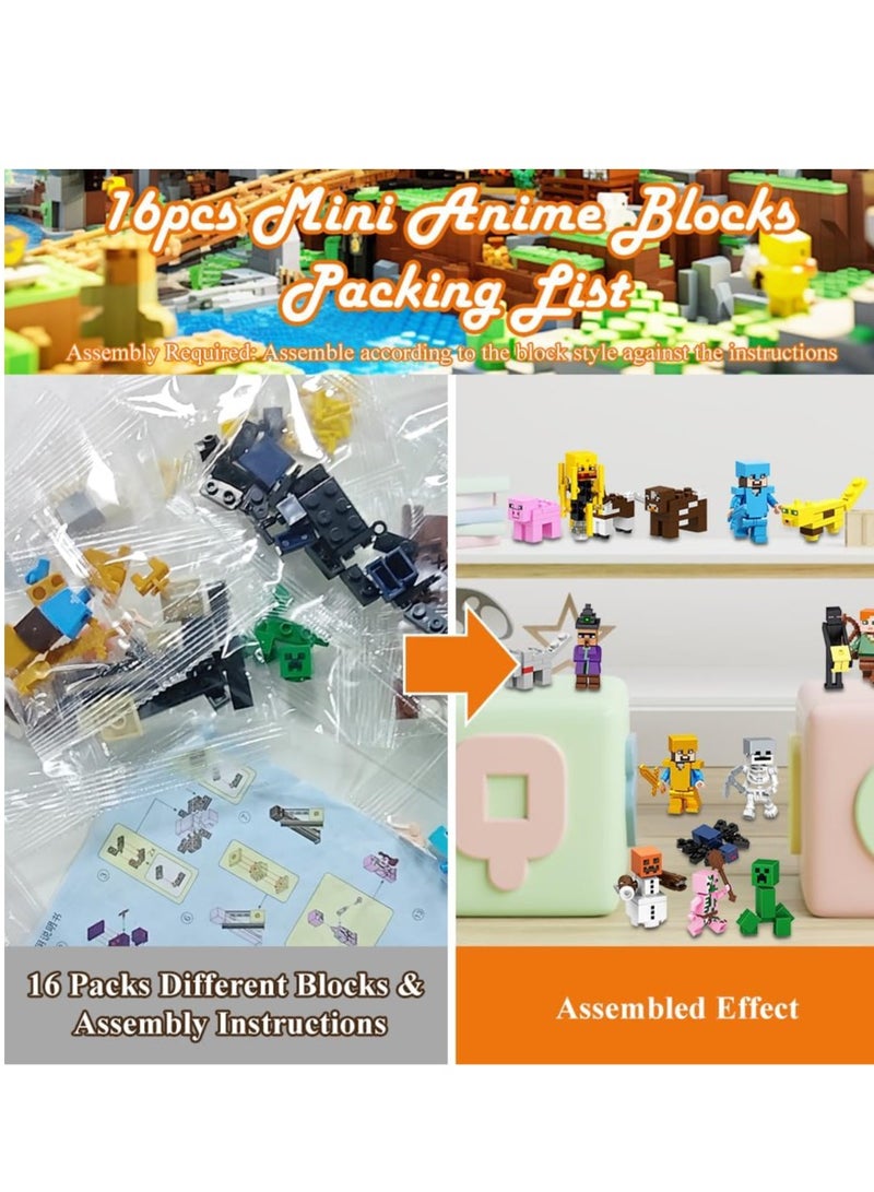 general Minecraft 16 mini figures, Minecraft figures, toy set, cupcake decoration, video game figure, gift for children, boys and girls - Image 3