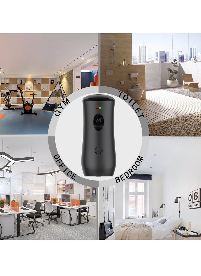 SYOSI - Automatic Air Freshener Dispenser Adjustable Aroma Spray Machine Free Stand or Wall Mounted for Bedrooms, Bathrooms Offices Airports Hotels Commercial Places  Black Battery Not Included - Image 1