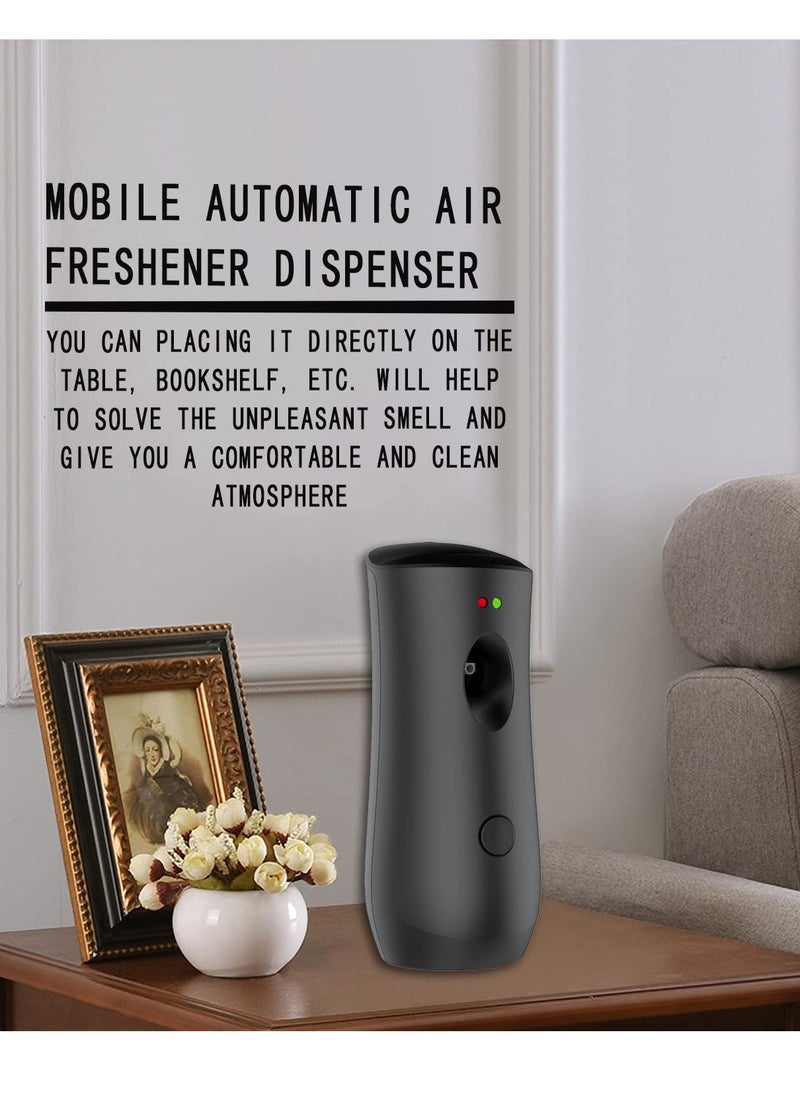 SYOSI - Automatic Air Freshener Dispenser Adjustable Aroma Spray Machine Free Stand or Wall Mounted for Bedrooms, Bathrooms Offices Airports Hotels Commercial Places  Black Battery Not Included - Image 1