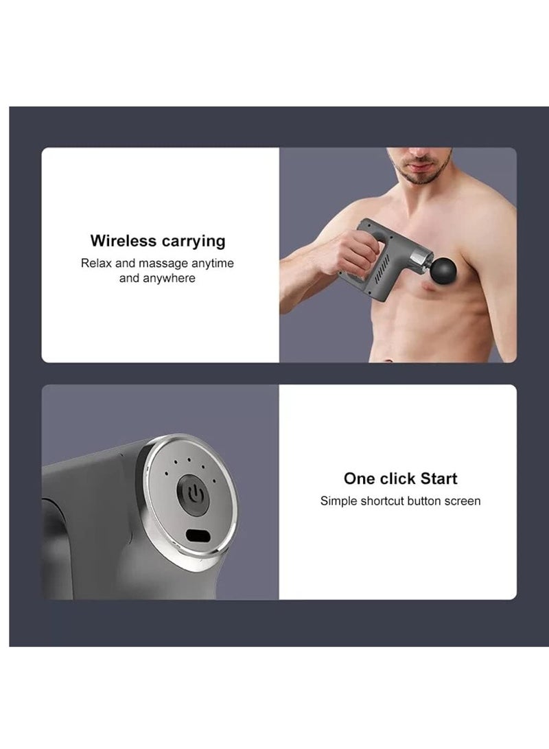 ELTRAZONE Quiet Deep Tissue Percussion Muscle Mini Massager Handheld Percussion Gun for Pain Relief with 32 Speed Level LED Touch Screen (Black) - Image 4