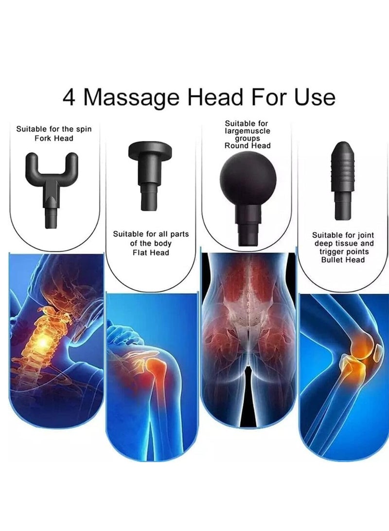 ELTRAZONE Quiet Deep Tissue Percussion Muscle Mini Massager Handheld Percussion Gun for Pain Relief with 32 Speed Level LED Touch Screen (Black) - Image 3