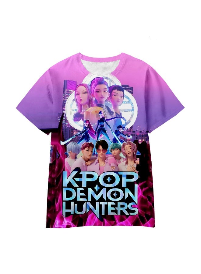 general KPop Demon Hunters casual loose T-shirt Gift for family and Friends - Image 1
