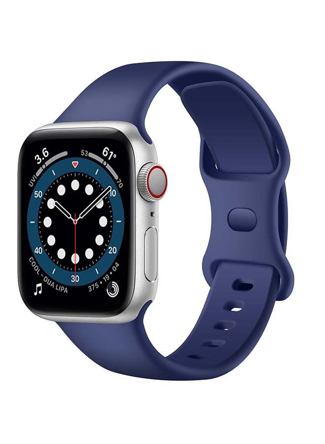 NIBEMINENT Replacement Band For Apple Watch Series 1/2/3/4/5/6/SE 40/38mm Midnight Blue - Image 2