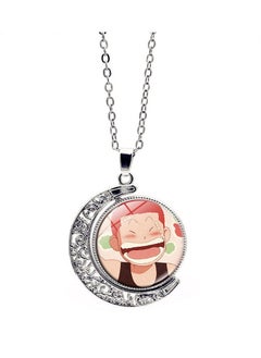 New Slam Dunk Double Sided Rotating Moon Pendant Necklace