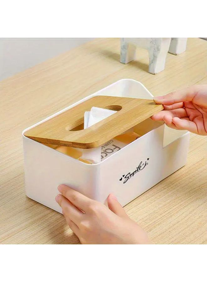 White ZM31 Automatic Touchless Tissue Box Dispenser Modern Bathroom Tabletop Holder - Image 3